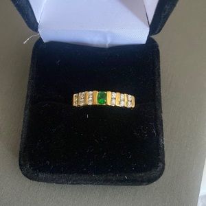 Emerald and Diamonds Band